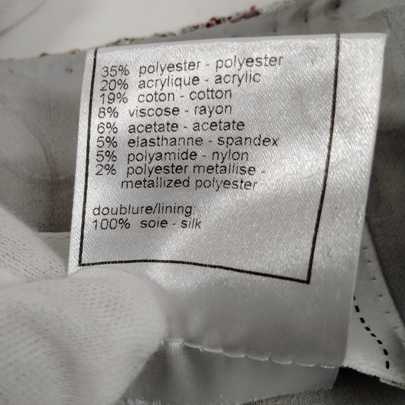 Chanel Dress Ladies Polyester Acrylic Cotton 2882524