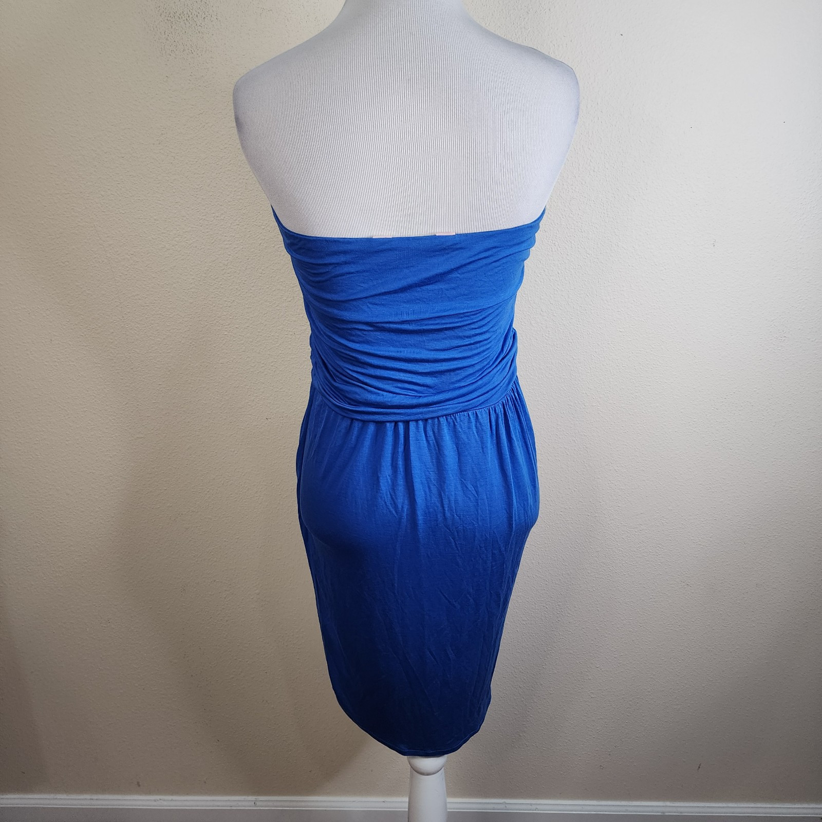 Zara Basic Women’s Strapless Lyocell Mini Dress Size Medium Draped Portugal