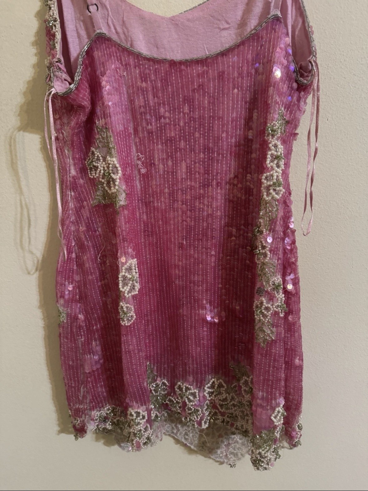 LoveShackFancy Meline Dress Raspberry Sparkle Size 10