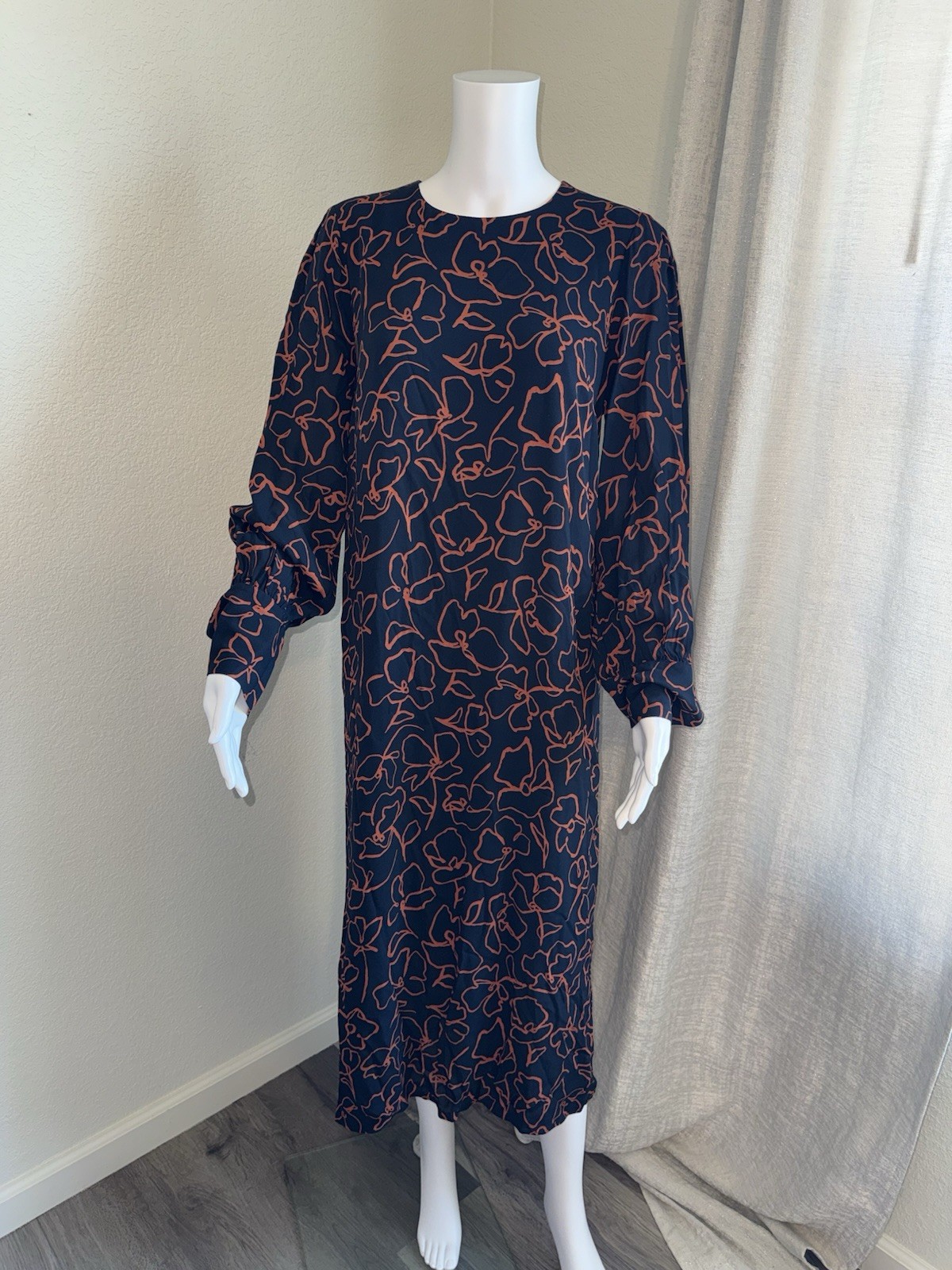 Phase Eight Cosmo Abstract Print Midi Dress – UK 12 Approx. US 8