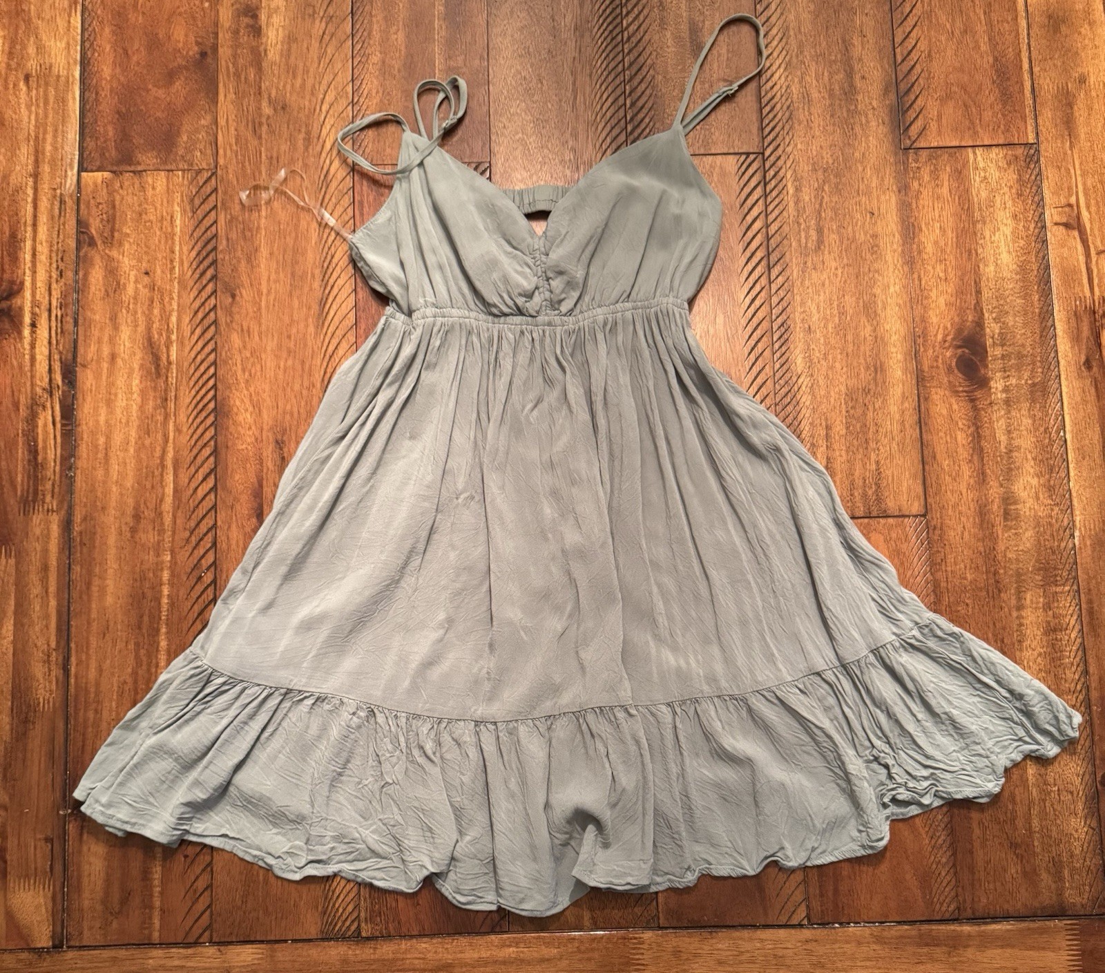 Rue21 Women’s Olive Green Mini Dress with Adorable Back, Size Small