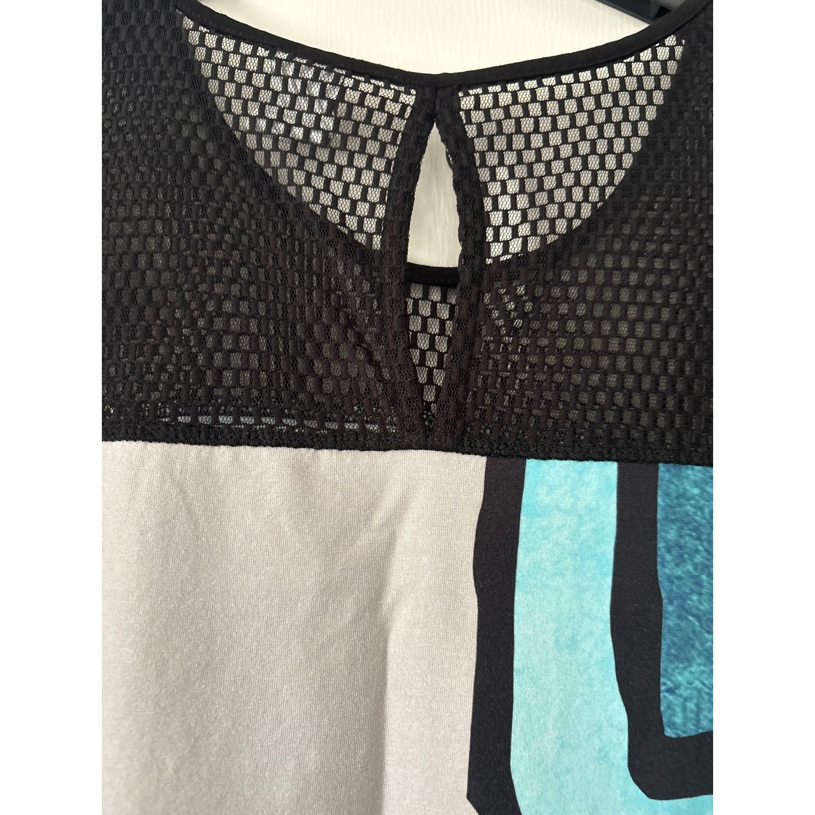 Simply Art by Dolcezza Irena Orlov Abstract Dress XL Mesh Panel Shift Pop Art
