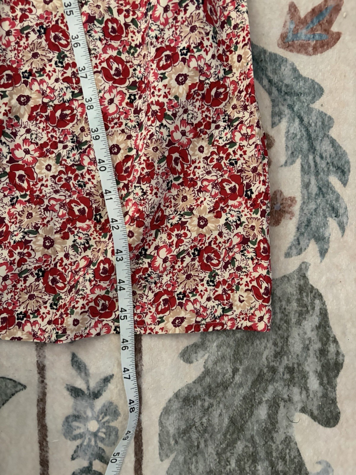 Soft Focus 20W Floral Maxi Dress Plus Size Cottagecore Boho Lace Trim Smocked