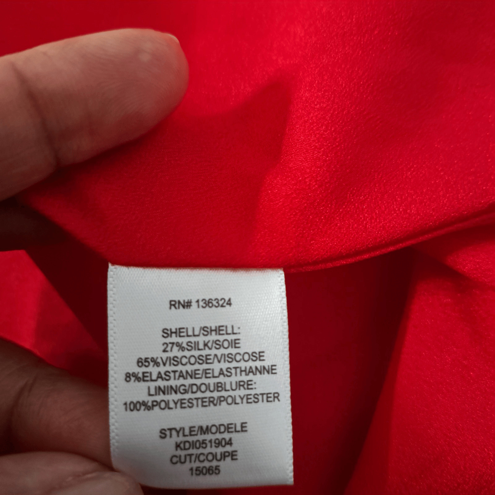 Halston Heritage Silk Blend Bateau Neckline Scarlet Red Medium NWT