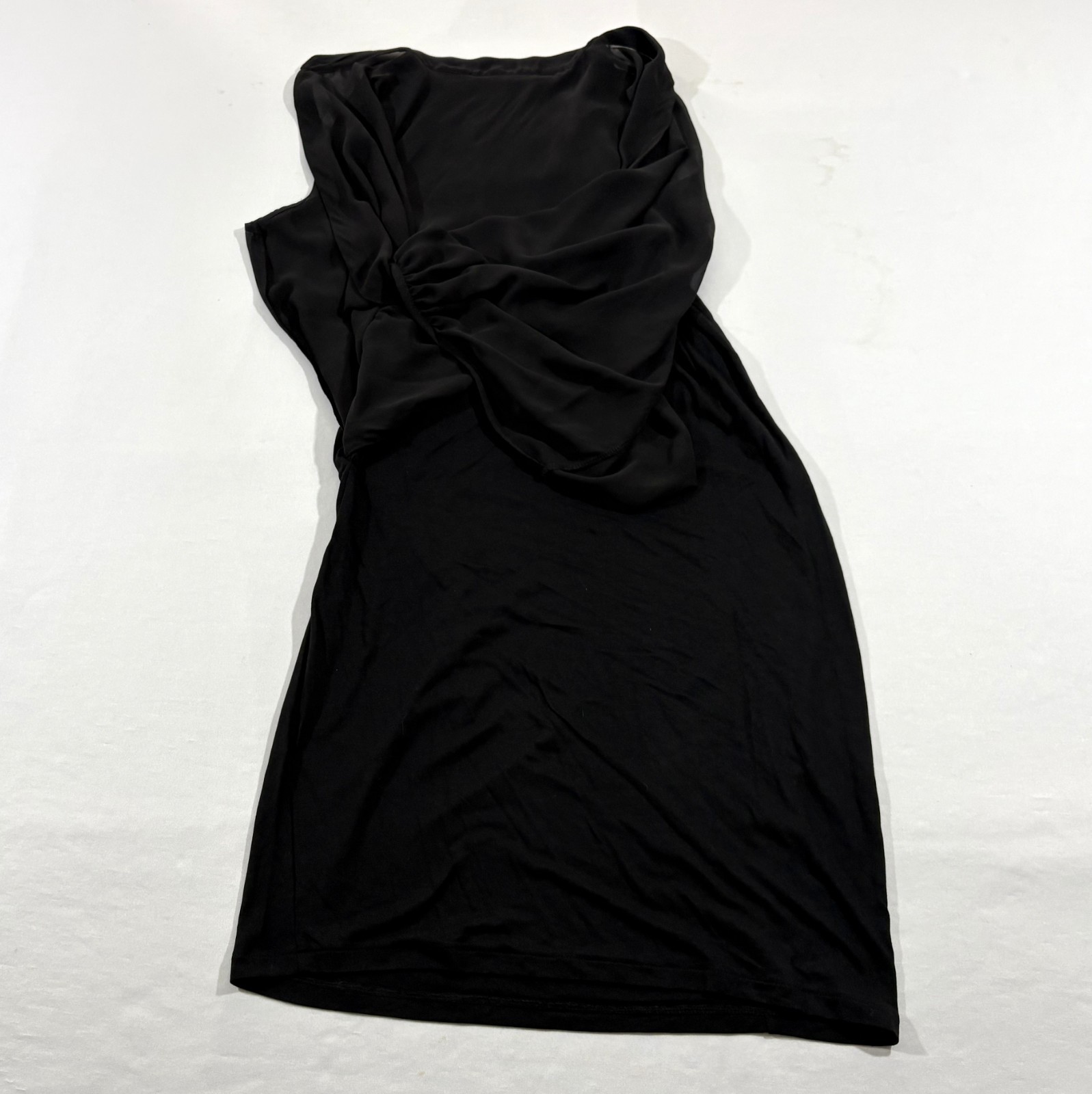 All Saints Black Siri Sleeveless Mini Dress Sheath Blouson Cocktail Grunge Sz 4