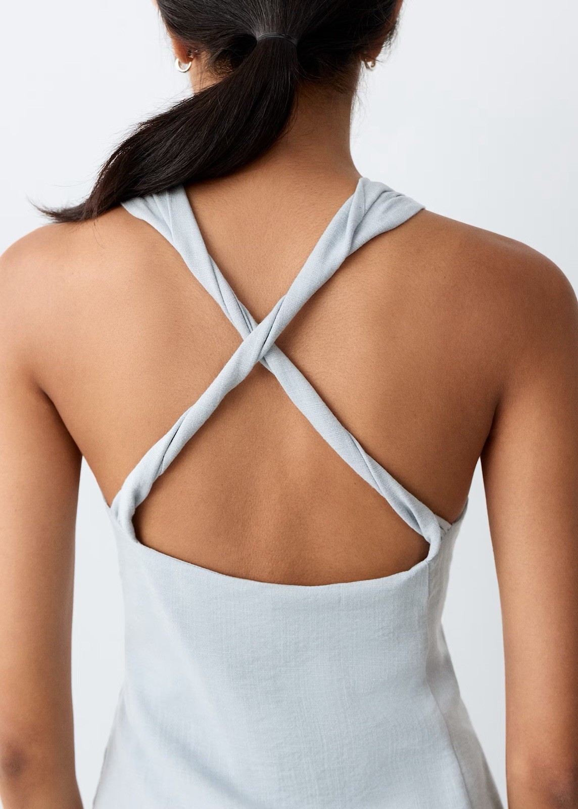 Mango Cross Back Flowing Dress NWT Size XS