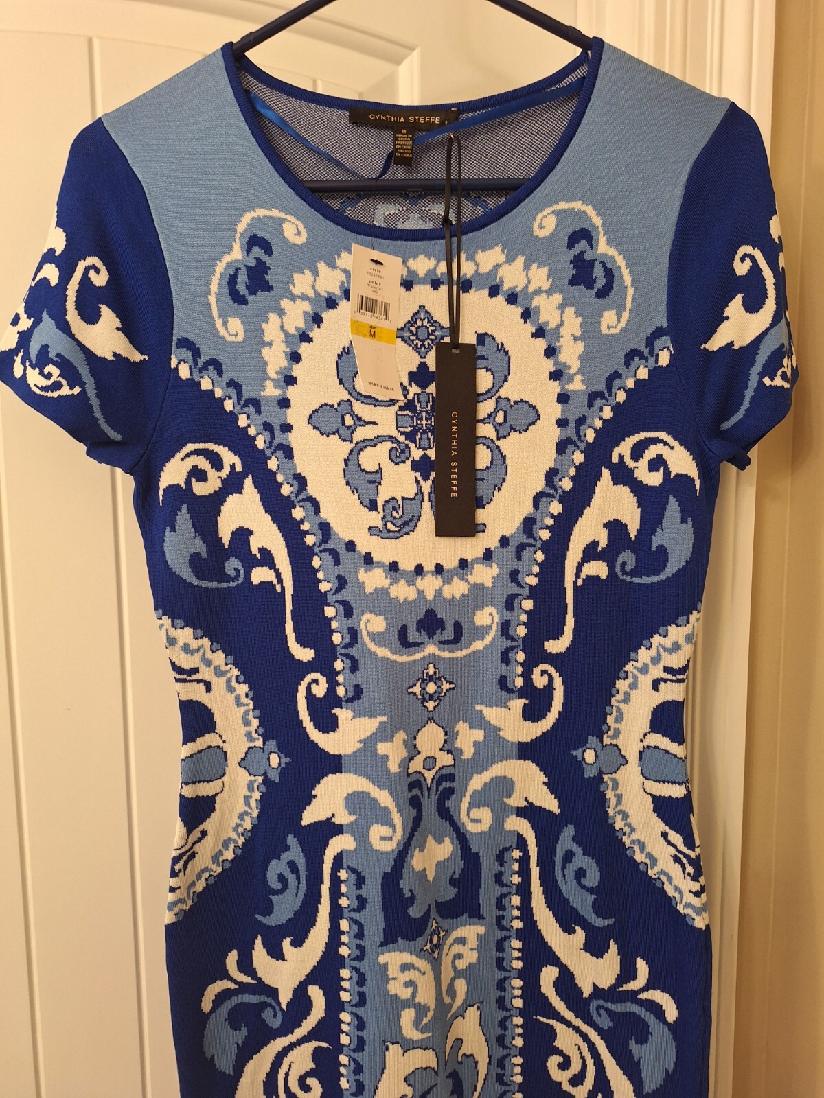 Cynthia Steffe Waterfall Bodycon Shift Dress Size M