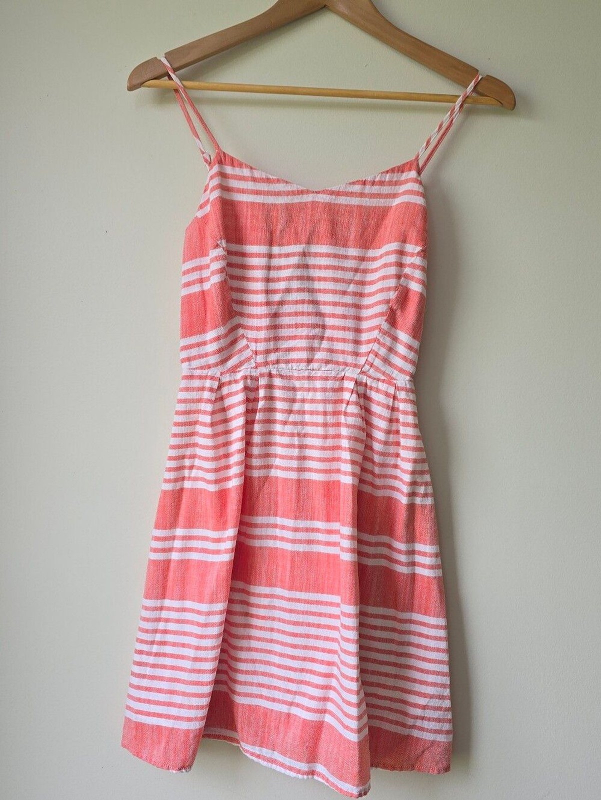 Old Navy Coral and White Striped Sundress Size XS