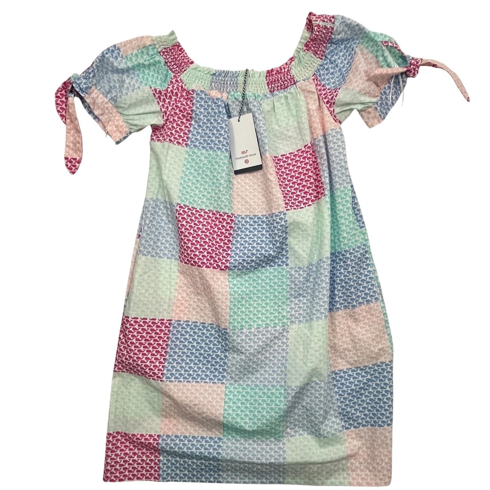 Vineyard Vines x Target Women’s Patchwork Whale Bardot Dress Size XS NWT