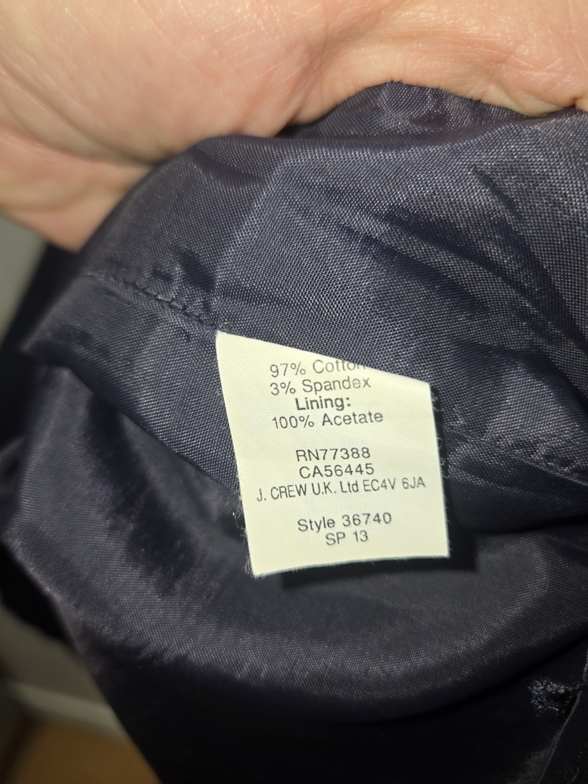 J.Crew Suiting Navy Solid Sheath Dress Scoop Neck Sleeveless Knee length, Sz 12
