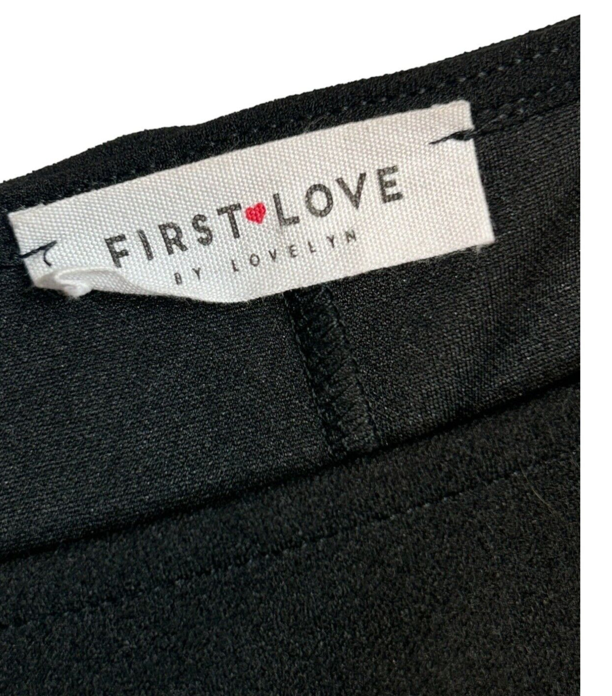 First Love By Lovelyn Womens 1X Black Knee Length Short Sleeve Dress