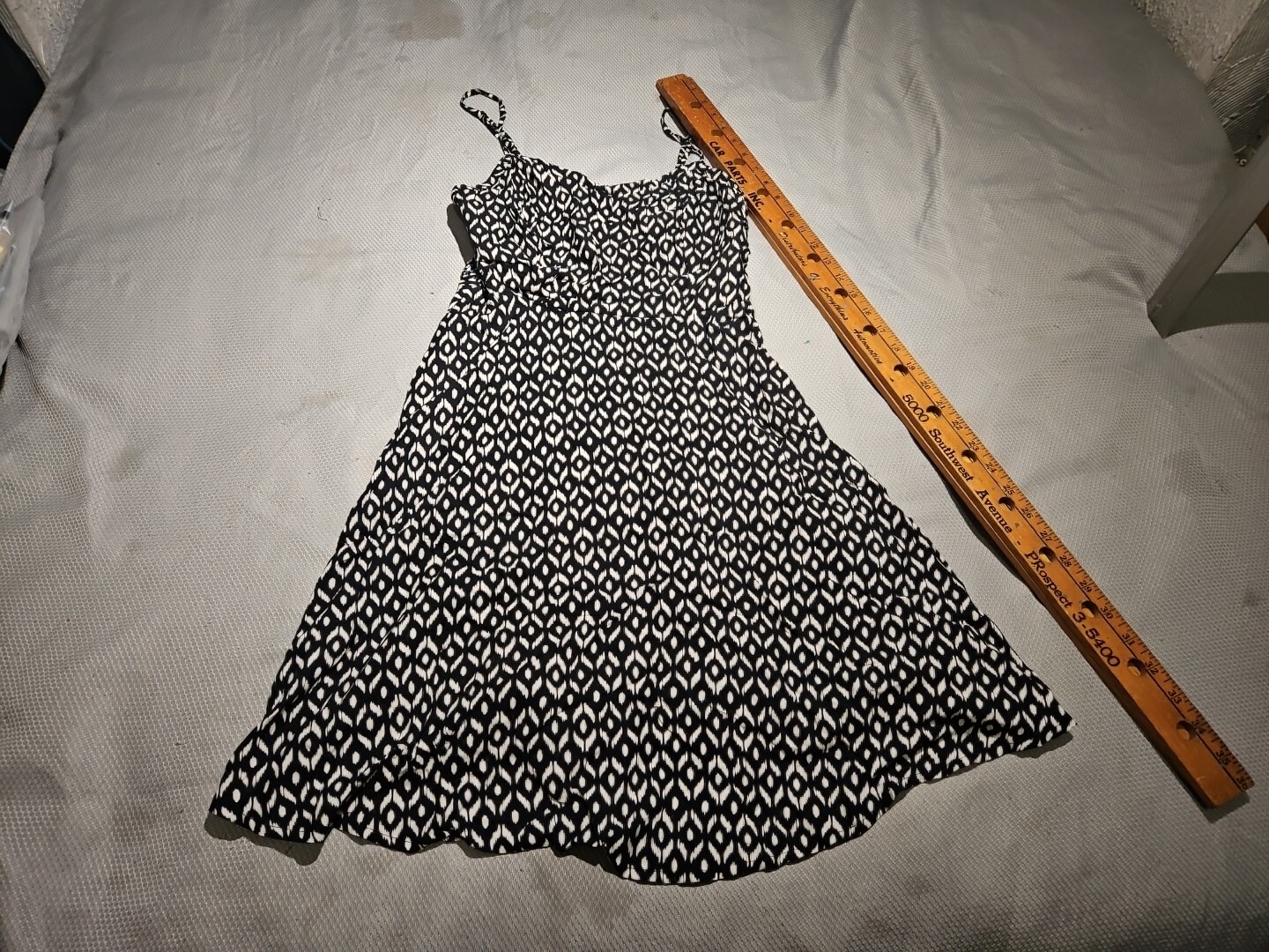 Old Navy Dress Womens Small S Black White Spaghetti Strap Geometric Top