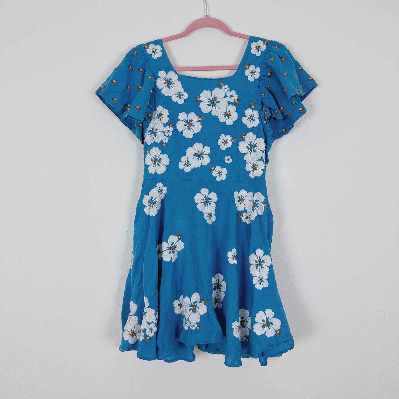 All Things Mochi Blue Kay Mini Dress Size M