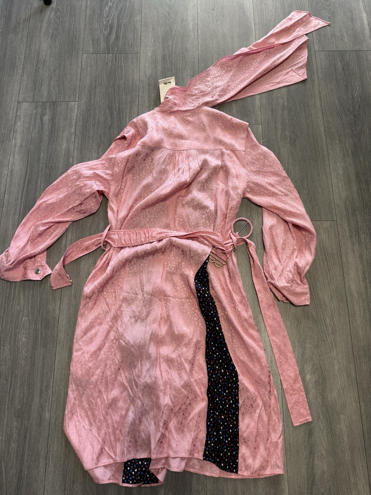 $650 Coach Texture Drape A-Line Shirtdress Womens Size 00 Pink 10011208JAX New