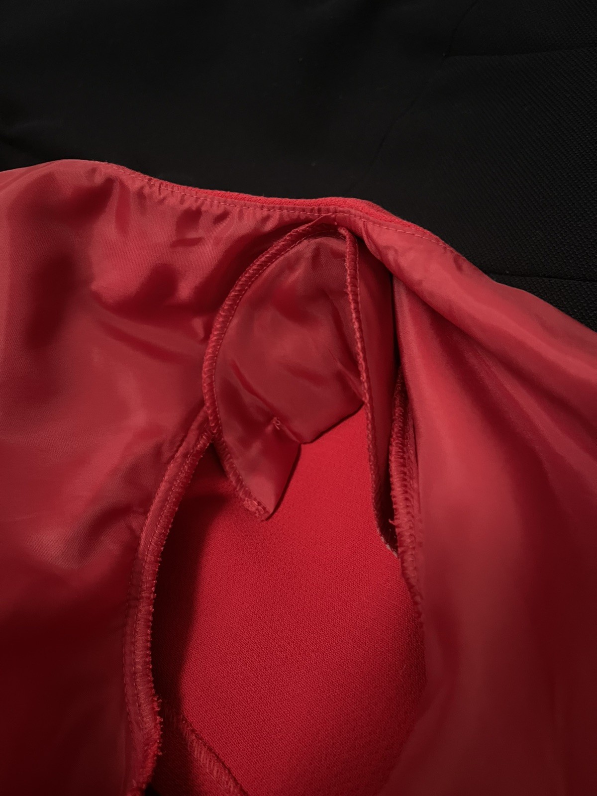M&S Red, lined flattering pencil dress. Winter Weight. UK/AU 14, US 10.