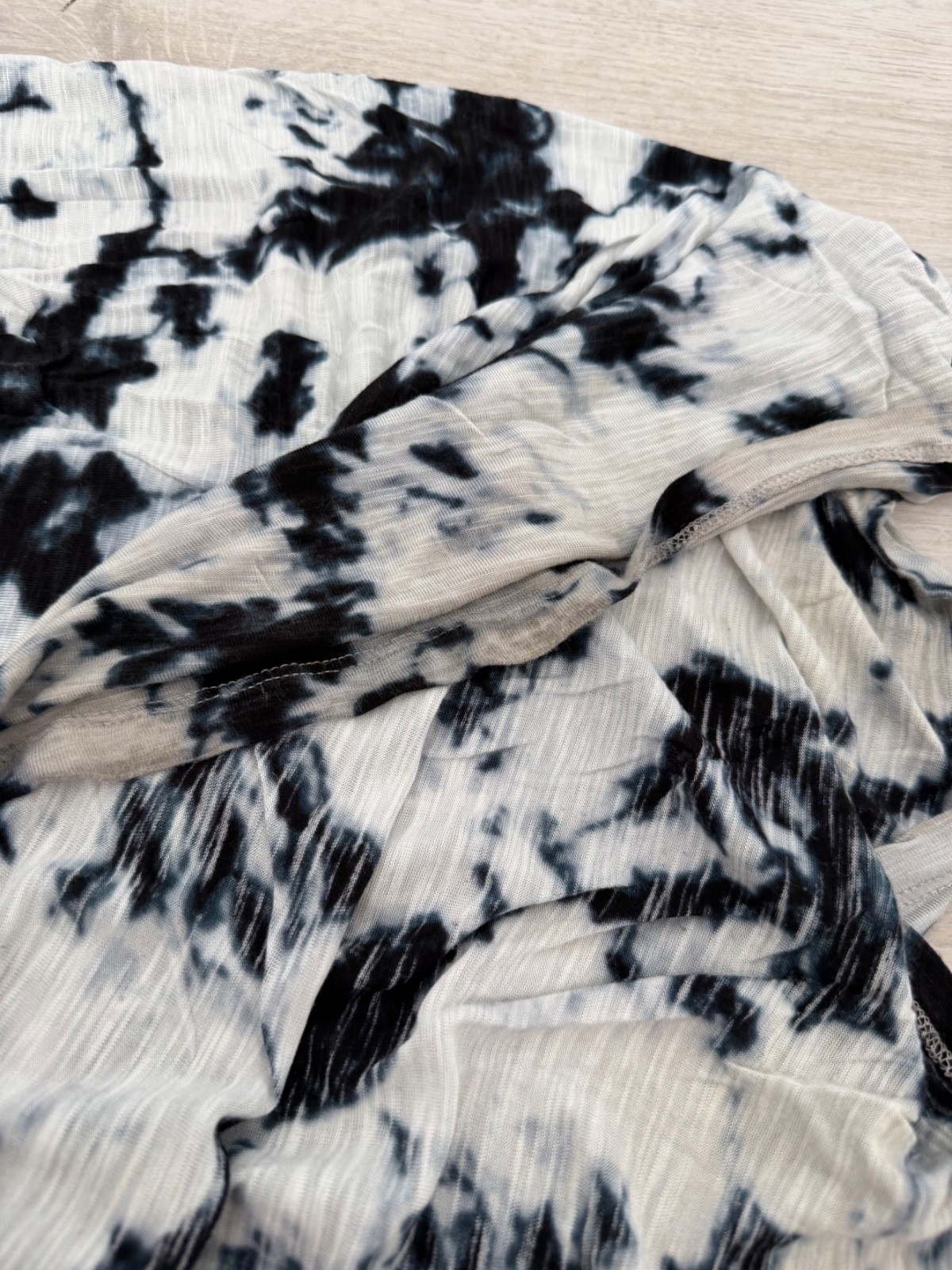 Cynthia Rowley Navy & White Tie-Dye Sleeveless Cowl Neck Maxi Dress – SIZE L