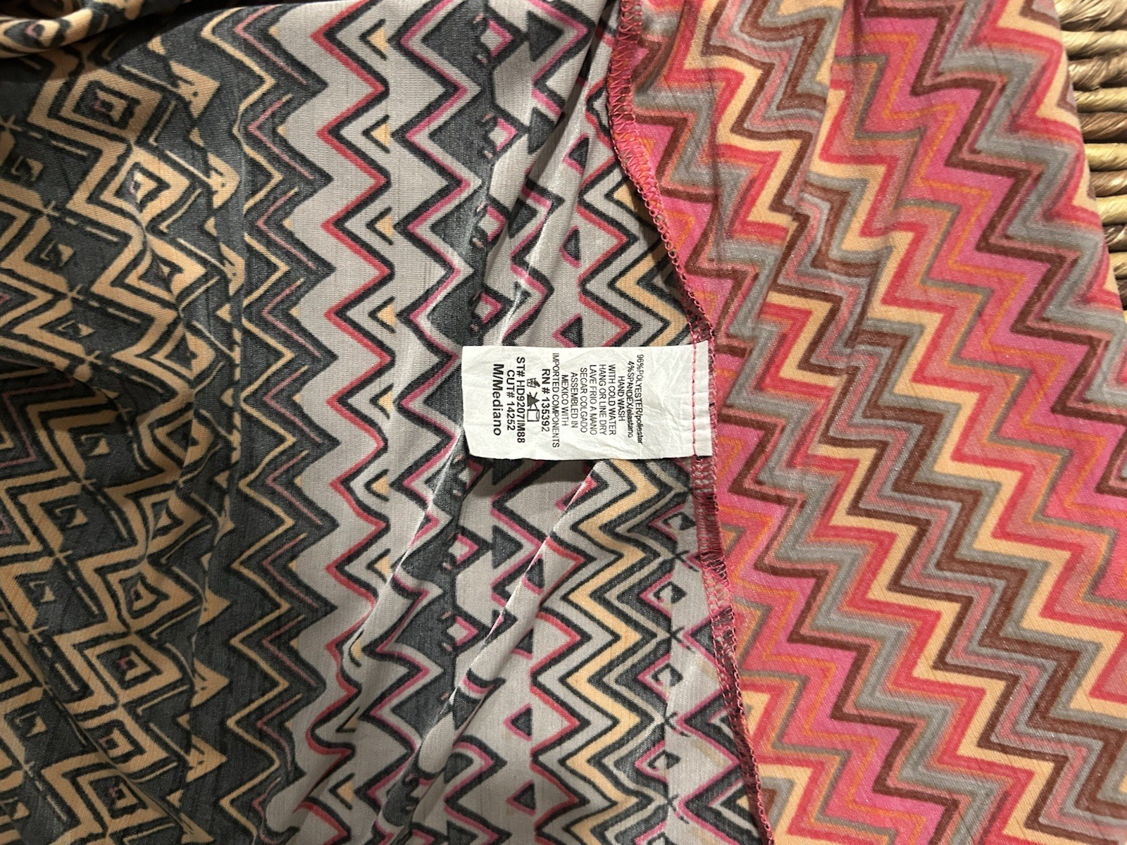 Sky V-Neck Spaghetti Strap Geometric Maxi Dress Multicolor Poly Spandex M