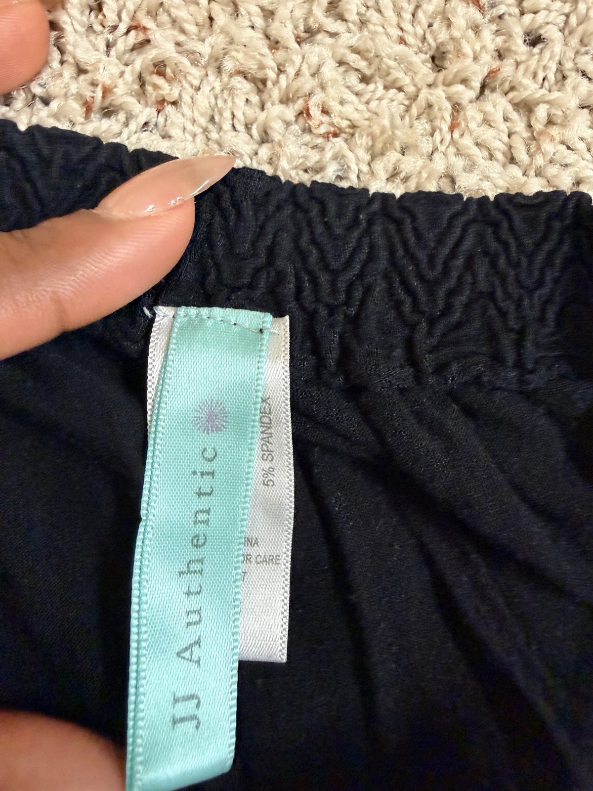 JJ Authentic Strapless Shift Dress XS/S Black Blue Green Geometric Embroidered
