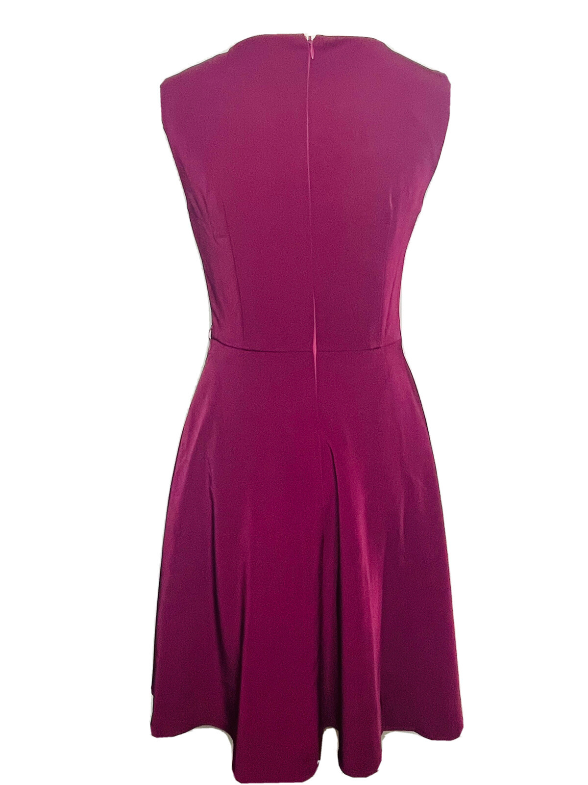 G & An’ge PARTY COCKTAIL Maroon Plum Sleeveless Fit n Flare Dress Size 8 EU 36