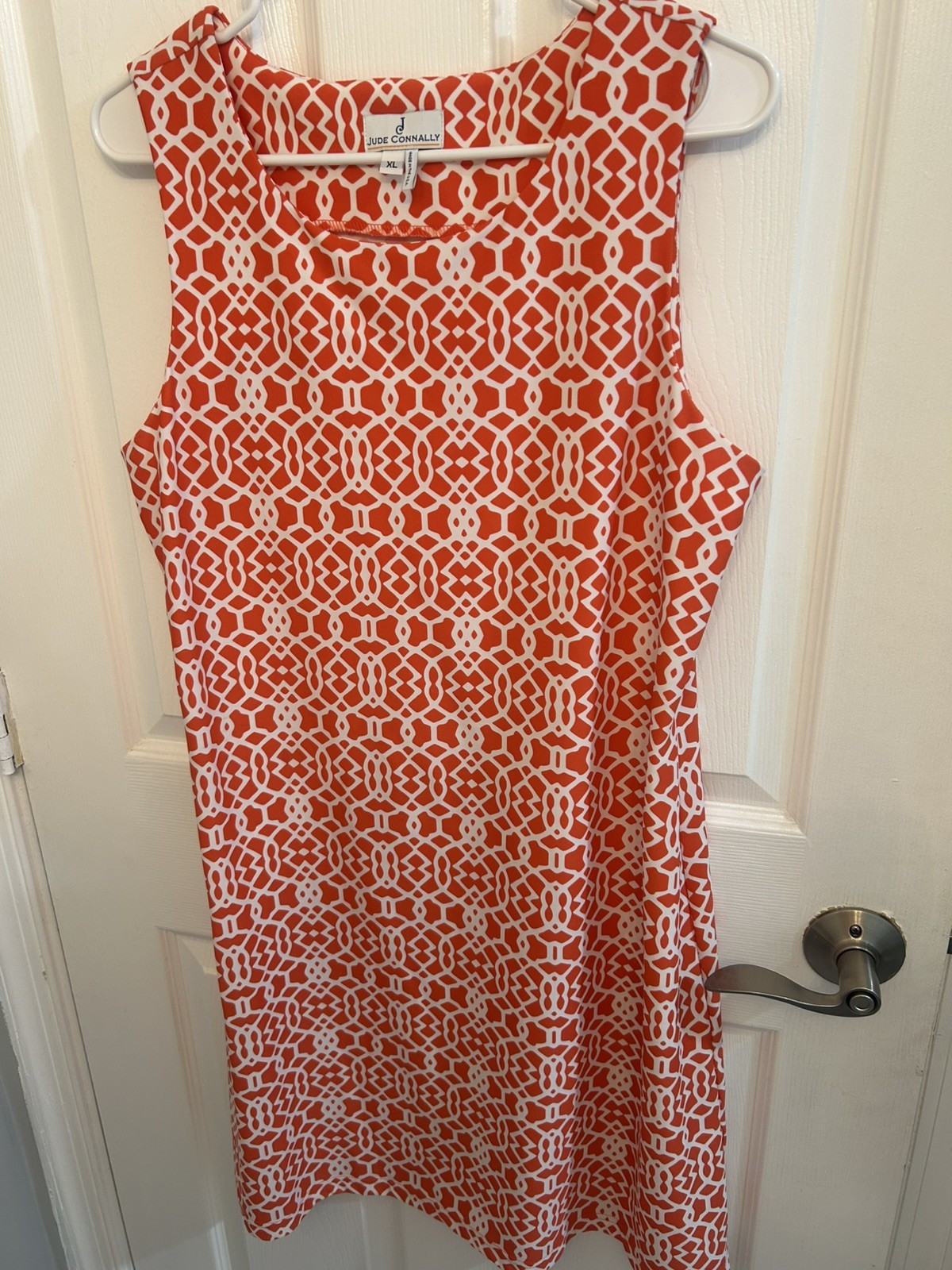 Jude Connally Women’s XL A-line Pull Over Shift Sheath Geometric Print Dress