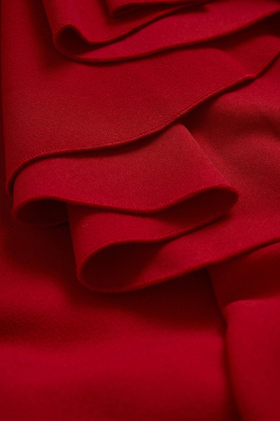 TADASHI SHOJI Scarlet Pleated Draped Ruffle One Shoulder Dress Gown XL = 14/16