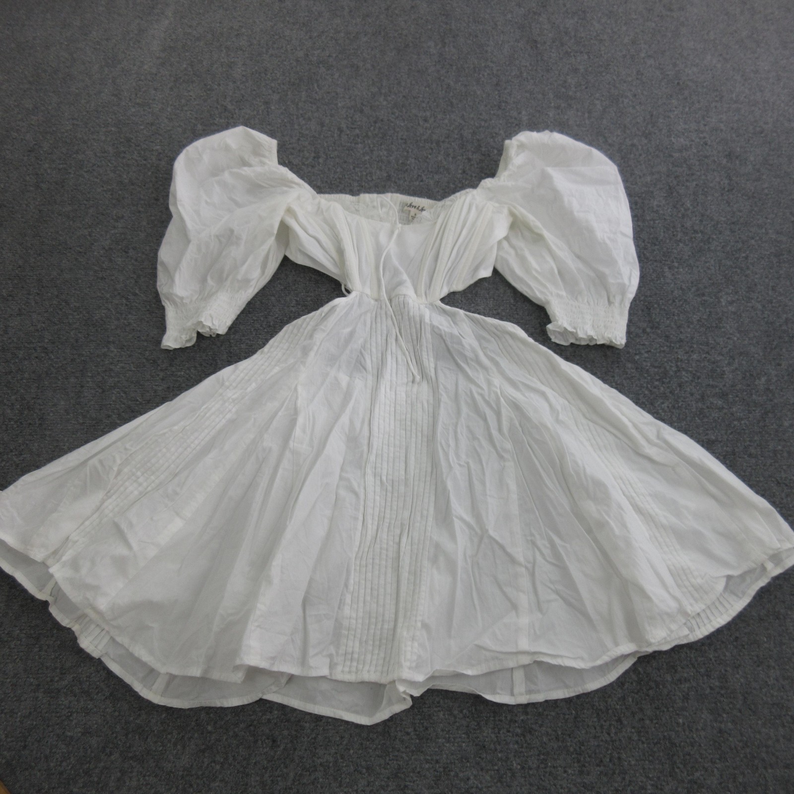 For Love & Lemons Dress Womens Small White Organic Cotton Boho