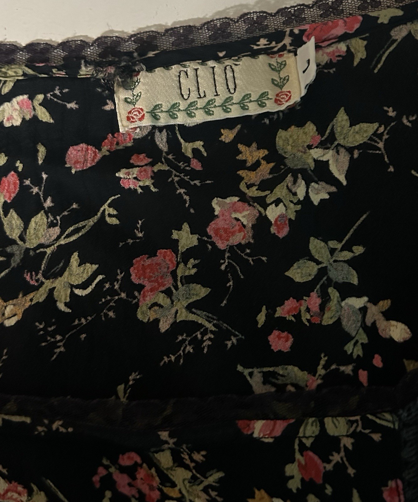 Clio 90s Y2K Grunge Goth Romantic Floral Mini Corset Lace Dress Whimsy Festival