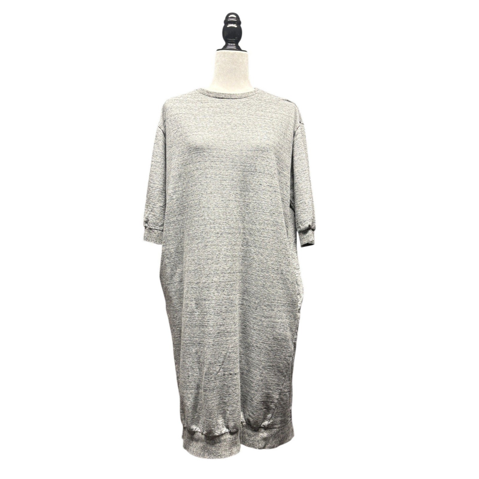 Journal Standard Luxe Grey Oversized Sweatshirt Dress Minimalist Midi Size M