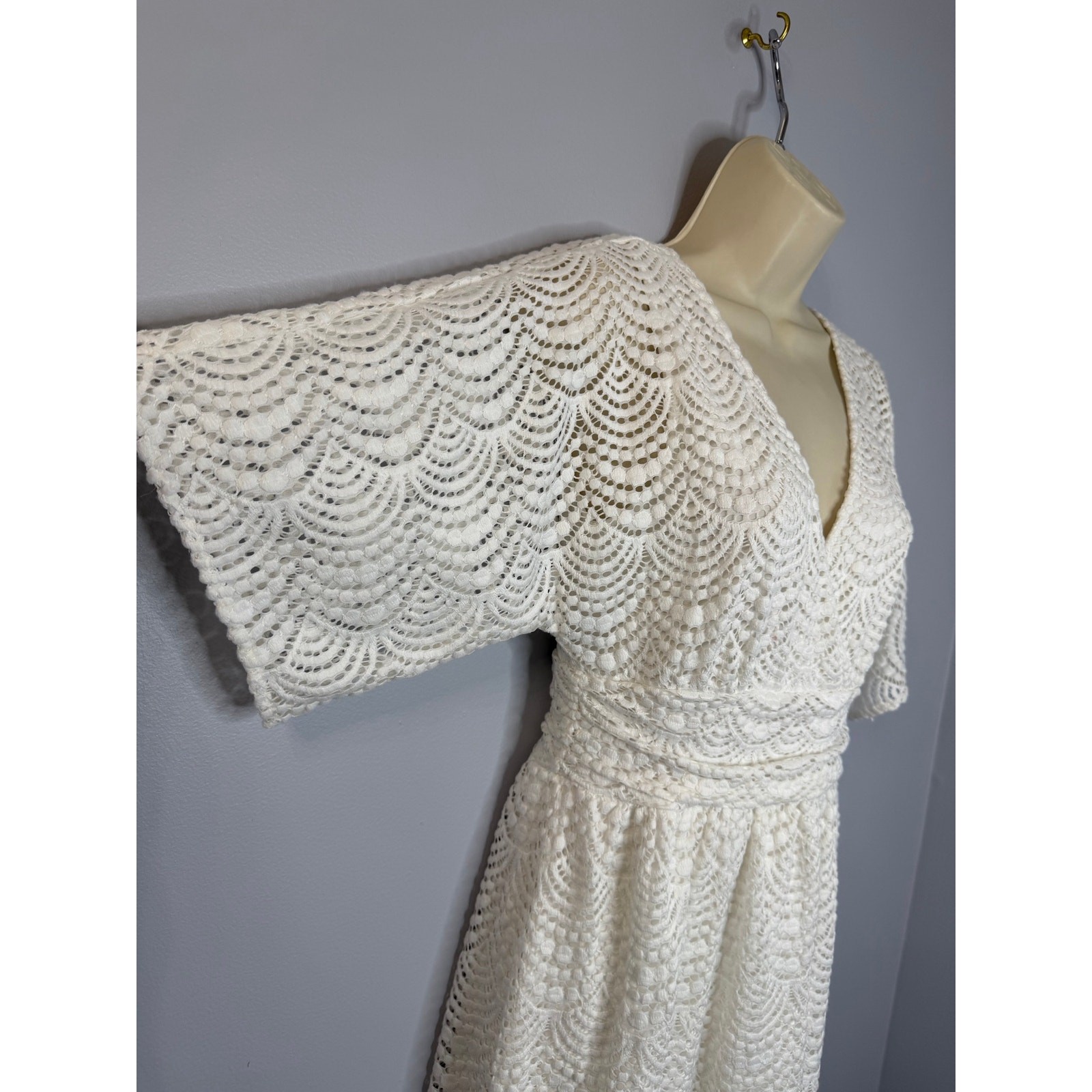 Lilly Pulitzer Parigi Skort Romper Dress Scalloped Lace Resort White Sz S