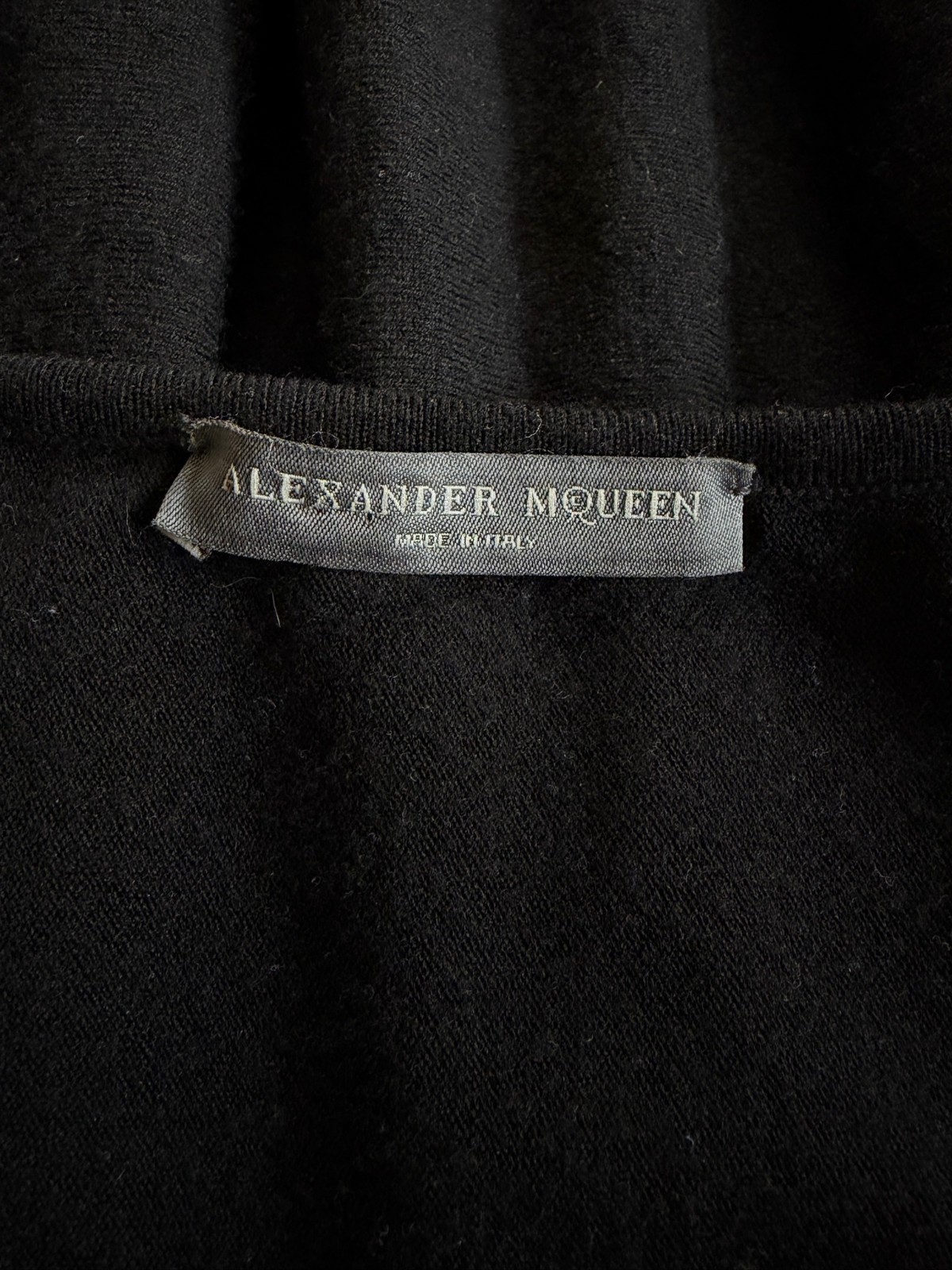 Alexander McQueen Black Fine Wool Short Fit Flare Ballet Scoop Dress Sz L Italy