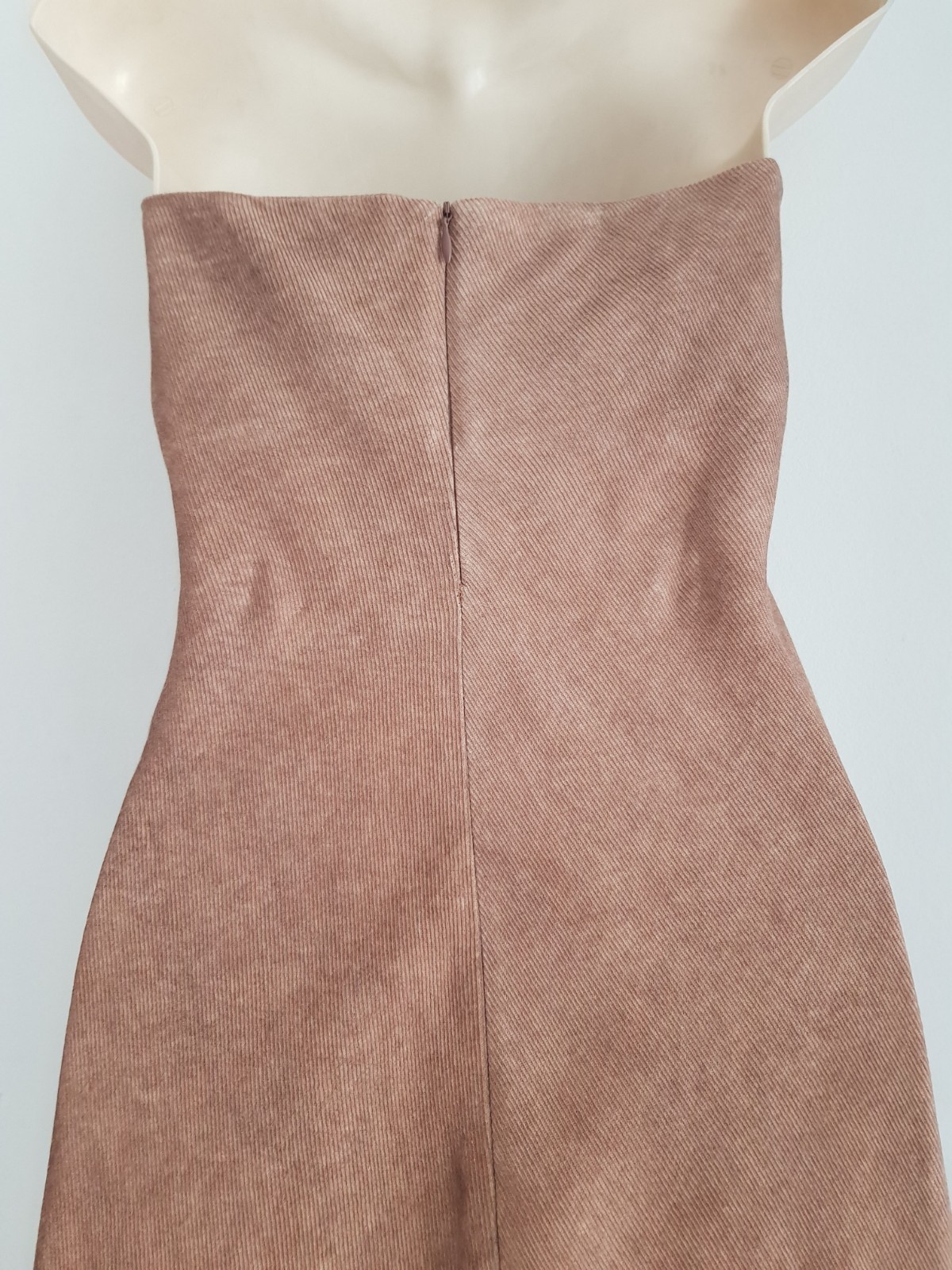 Zara Brown Textured Maxi Dress, UK Size M 10-12 Linen Pockets