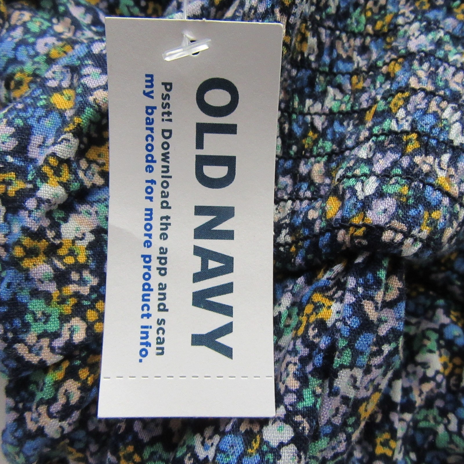Old Navy Womens Waist-Defined Floral Tie-Belt Midi Wrap Dress Smocked Floral