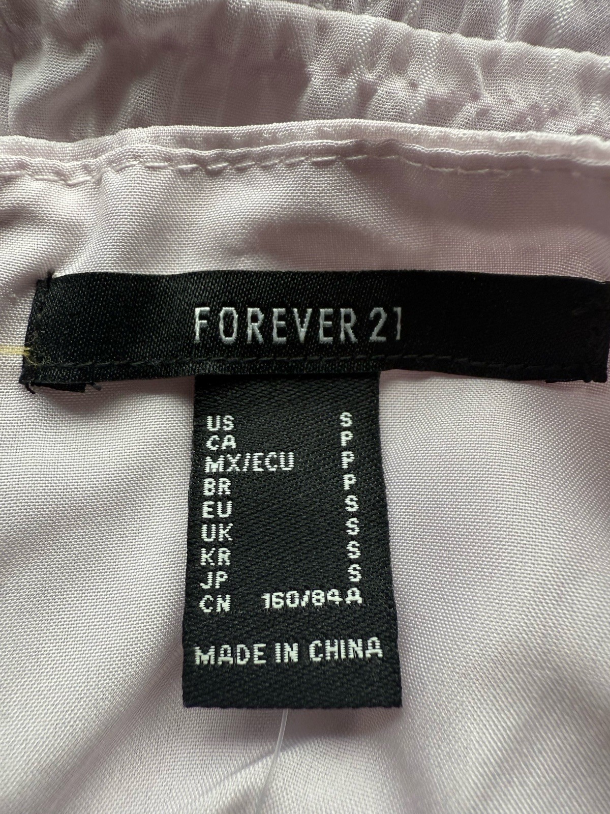 Forever 21 Lavender Tiered Mini Dress Size S Peasant Sweetheart Neckline New