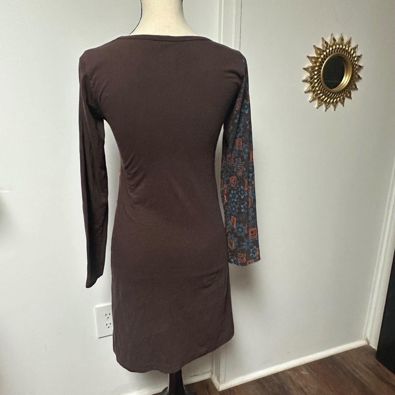 Boho Patchwork Art Dress Womens Cotton Asymmetrical Festival Lagenlook Womens S