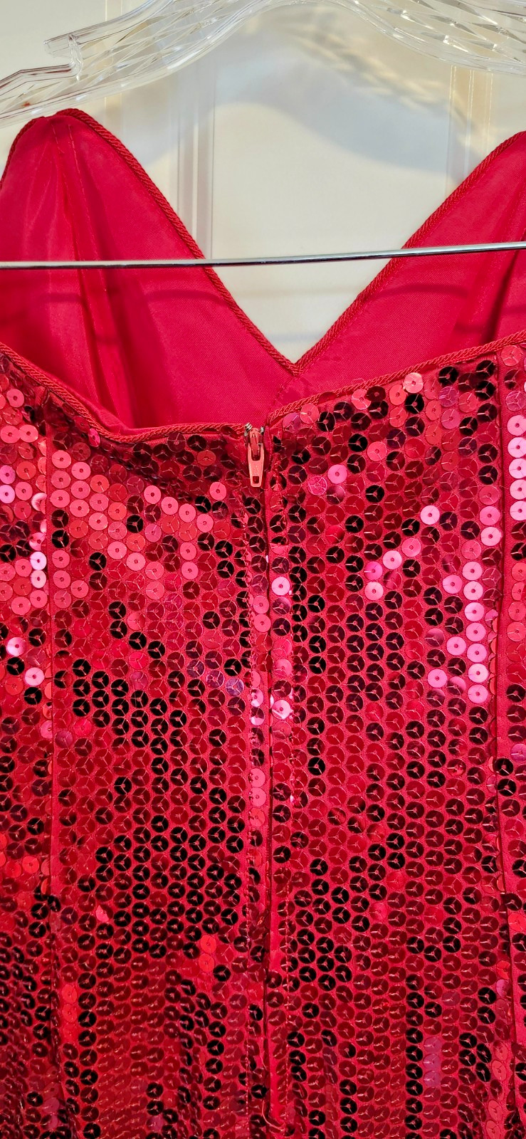 Gorgeous Red Sequin Strapless Dress Size 6