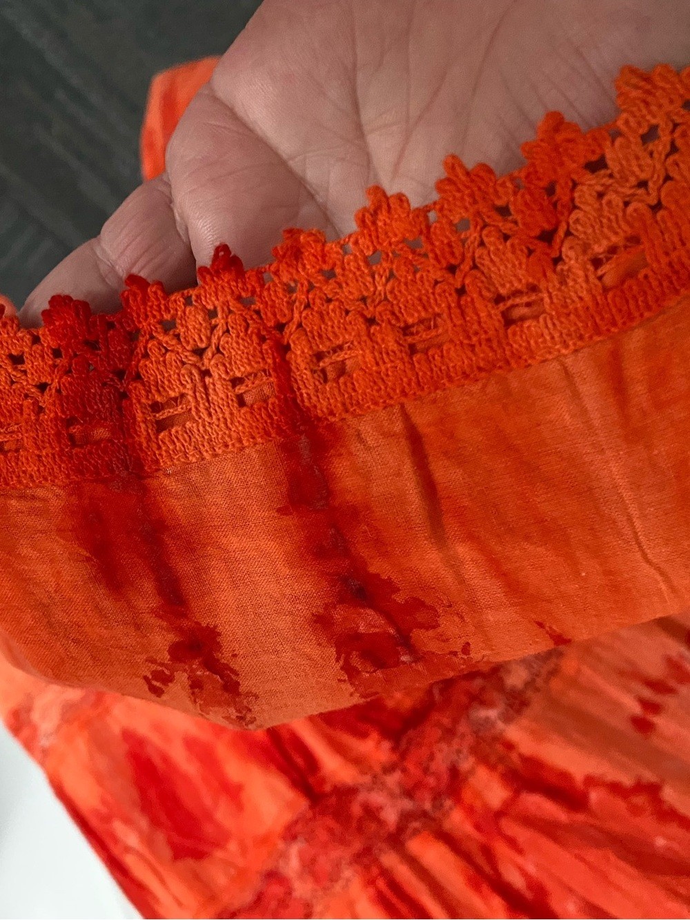 Shore Drive 2X Sleeveless Tie-Dye Maxi Dress in Vibrant Orange-Red