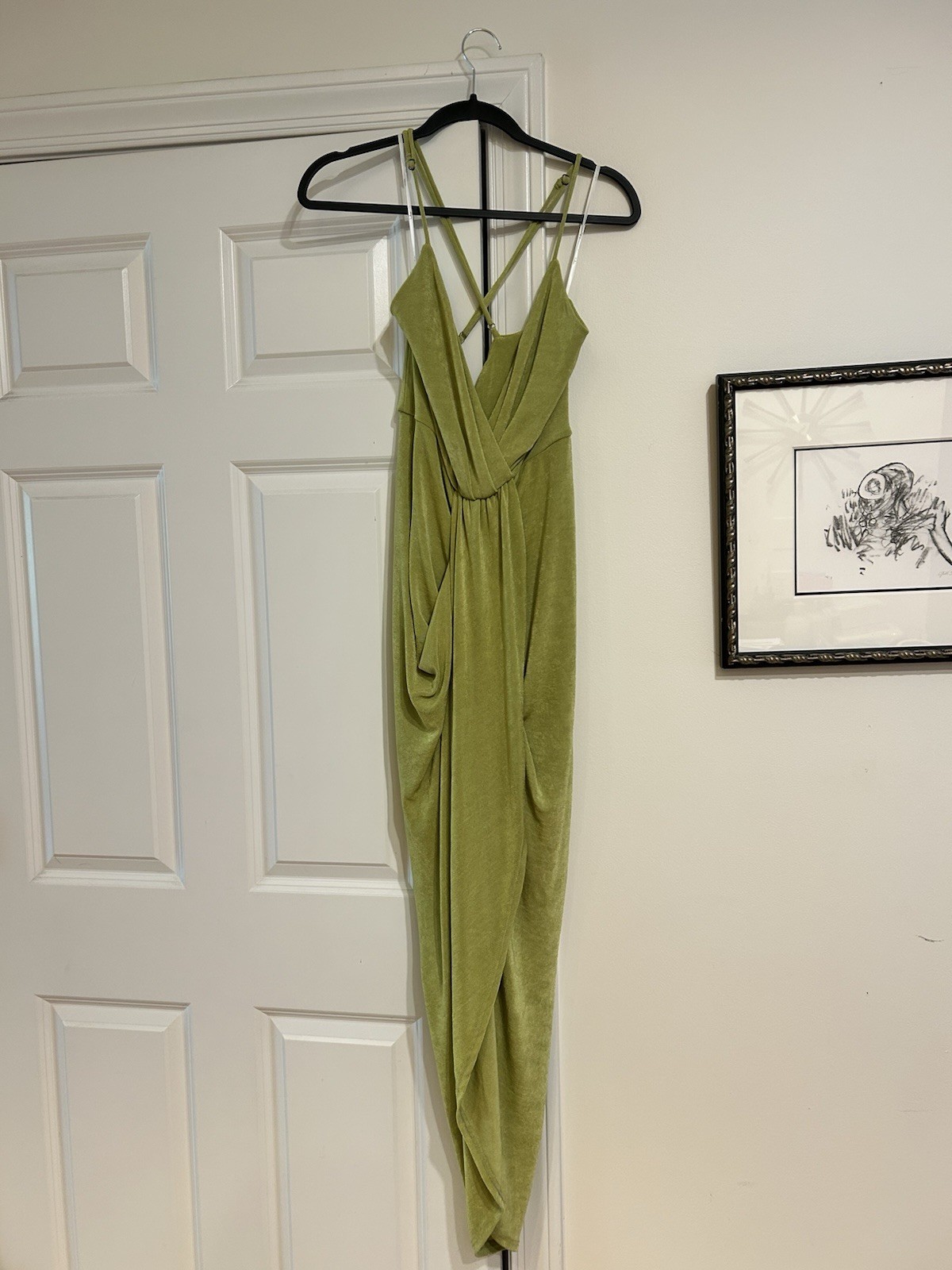 Light Green Surplice Midi Dress Lulus Size Large