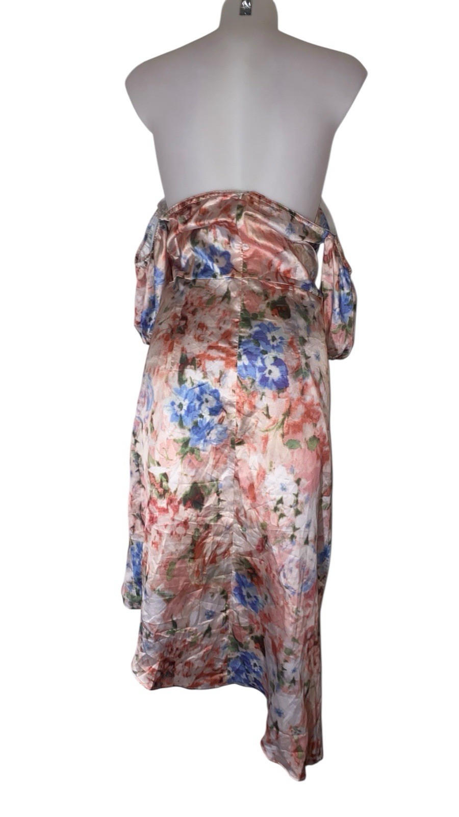 NWT Womens Pink Floral Off The Shoulder Dress Sz XL Ruched Whimsigoth Feminine