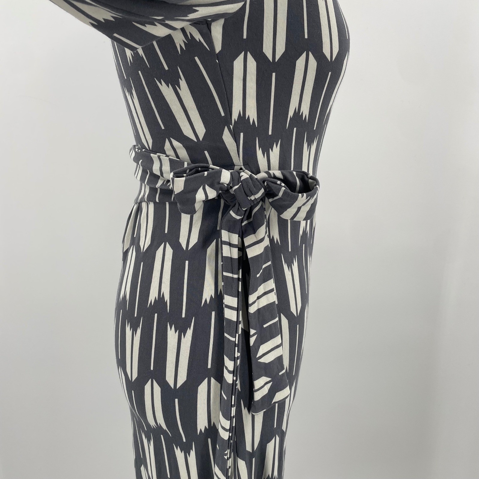 Boden Wrap Dress Arrow Print Long Sleeve Viscose Blend Women’s Size 4R