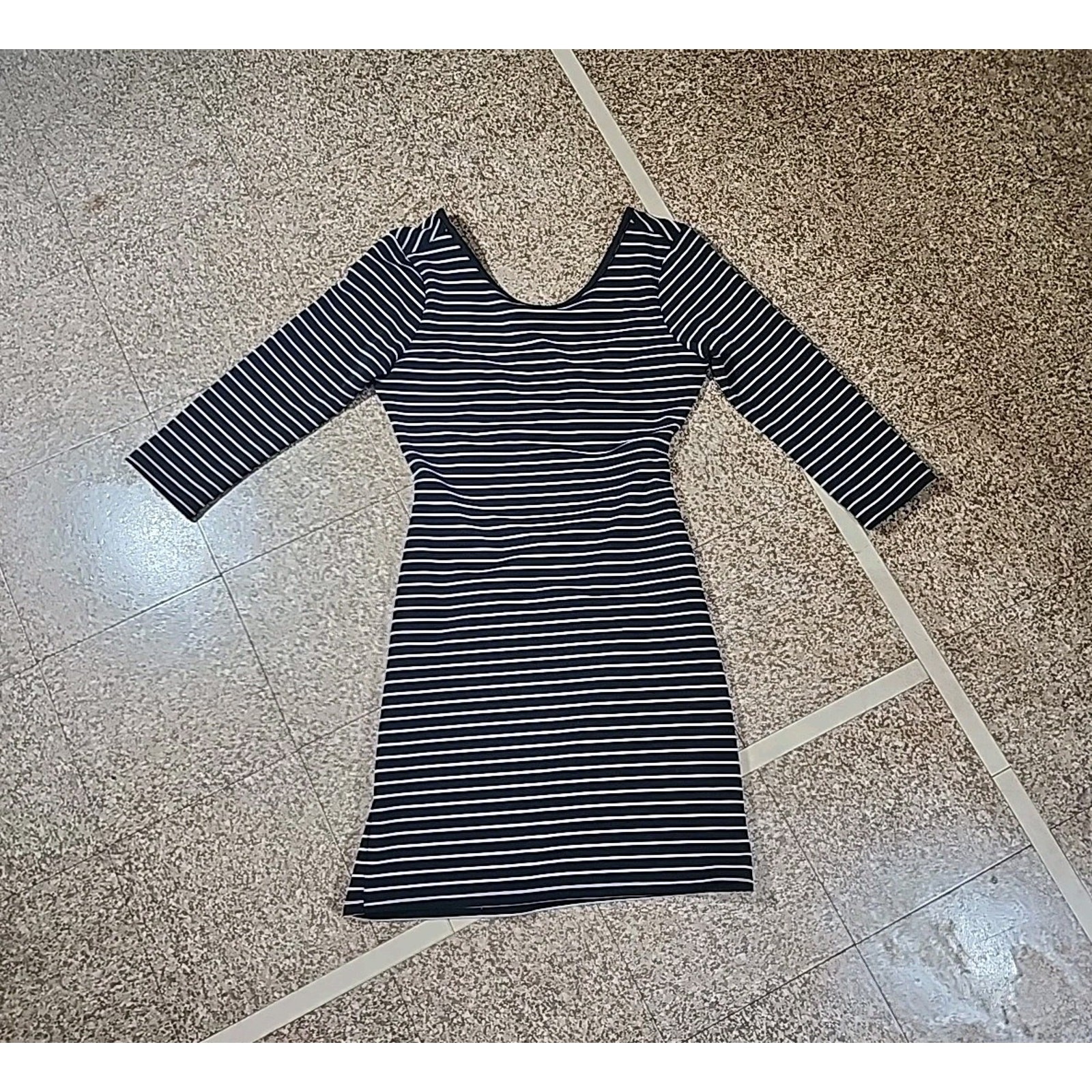 YA Los Angeles Cutout Knee Length Pencil Dress L 3/4 Sleeve Grunge Y2K Goth Emo