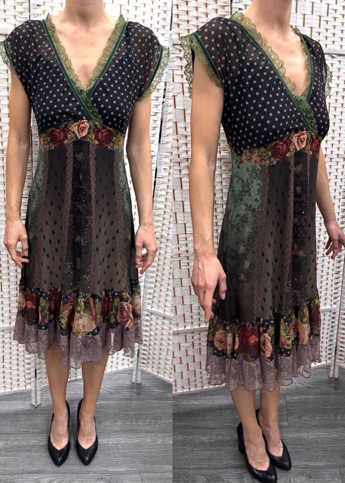 Michal Negrin Colorful Summer Floral Dress Size – L – NWT