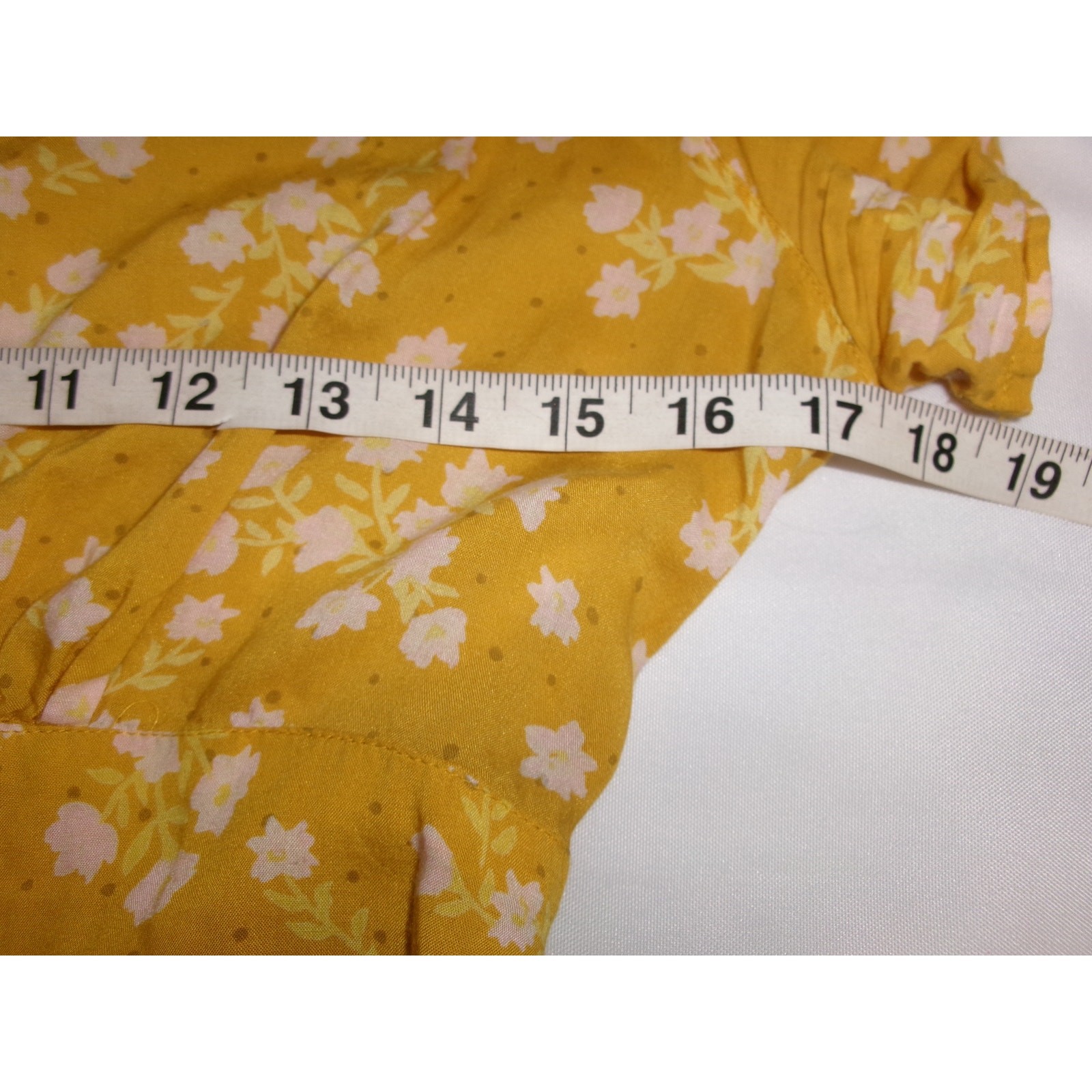 Billabong Twirl Twist Yellow Floral Button Front Mini Dress Women’s M