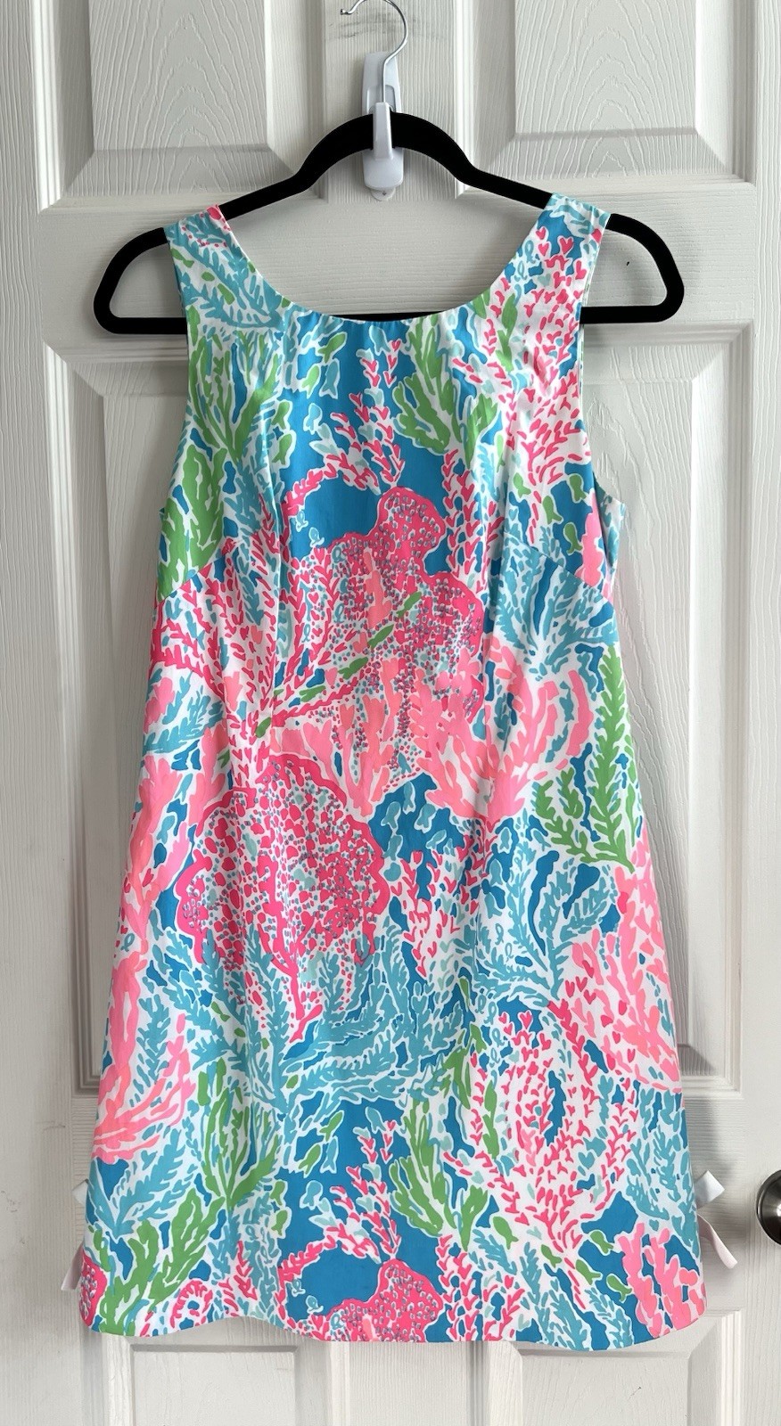 LILY PULITZER Let’s Cha Cha Delia Palm Beach Original Pink Shift Mini Dress Sz 6