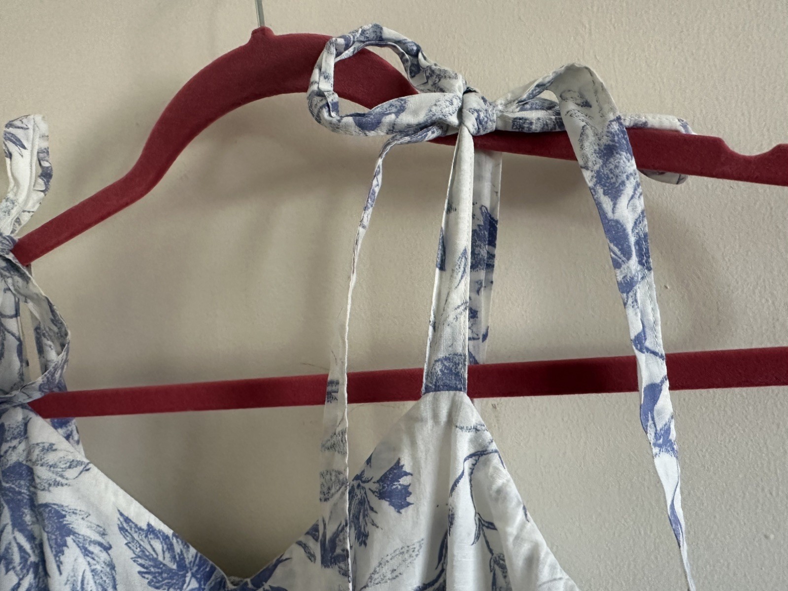 Gap 💯%Cotton Dress Offwhite Floral Maxi Blue/ White Floral Summer Sz 12 Med