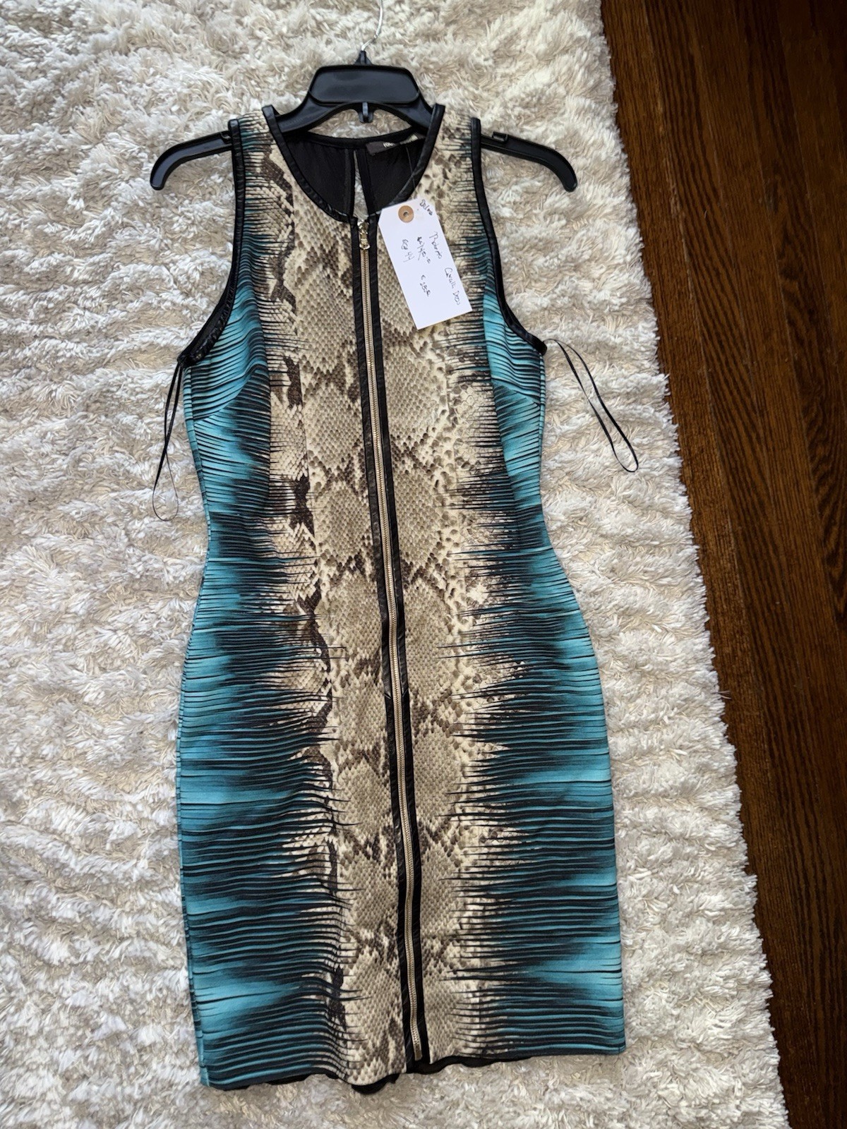 Rare Roberto Cavalli animal print knee length dress size 44