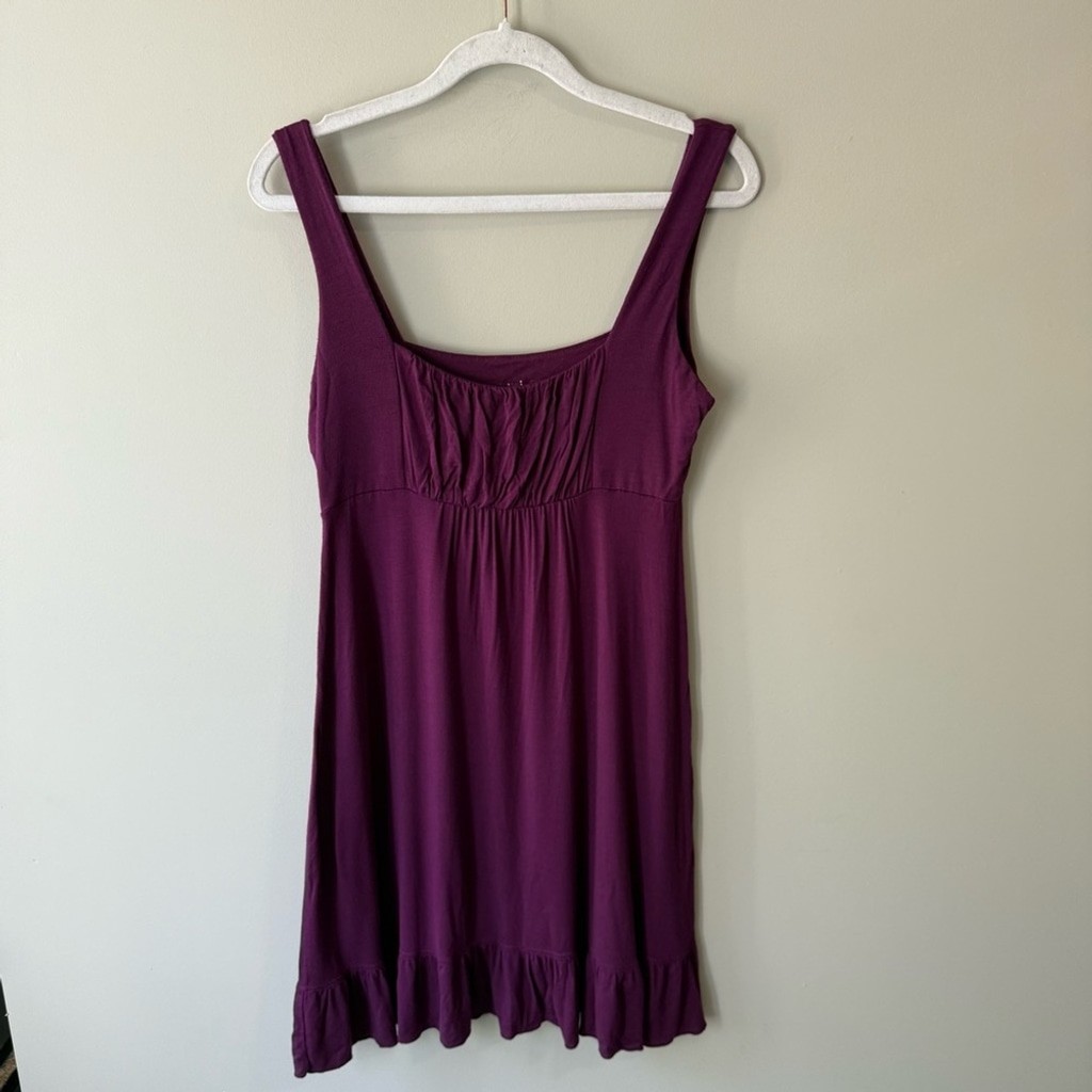 Kensie Girl Purple Ruched Sundress Sleeveless Mini Size M Summer Relaxed Casual