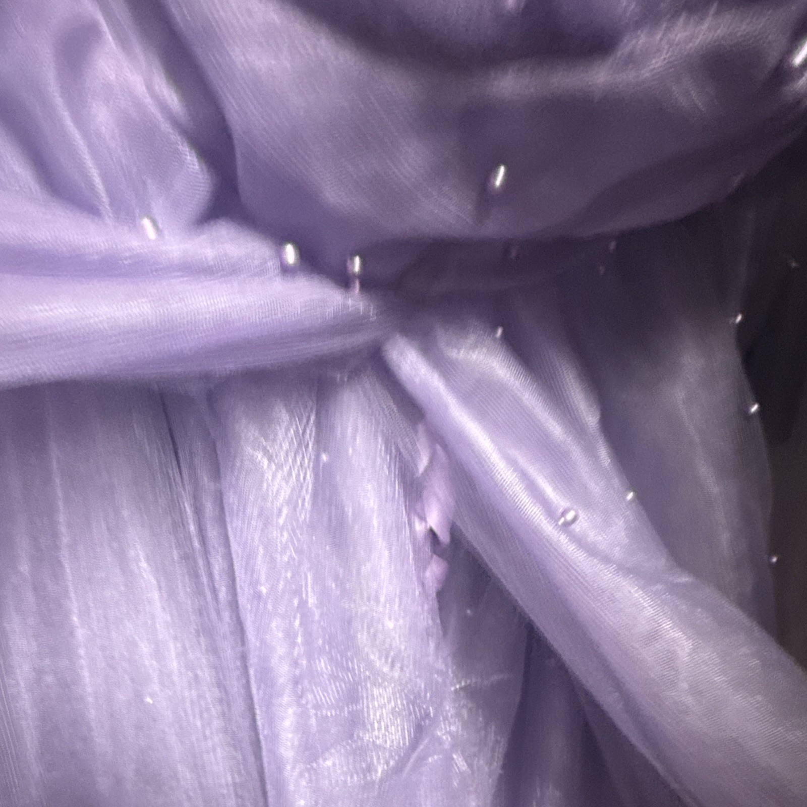 Lavender Molisa Women Pearl Tulle Maternity Dress Puffy Sleeves Off Shoulder