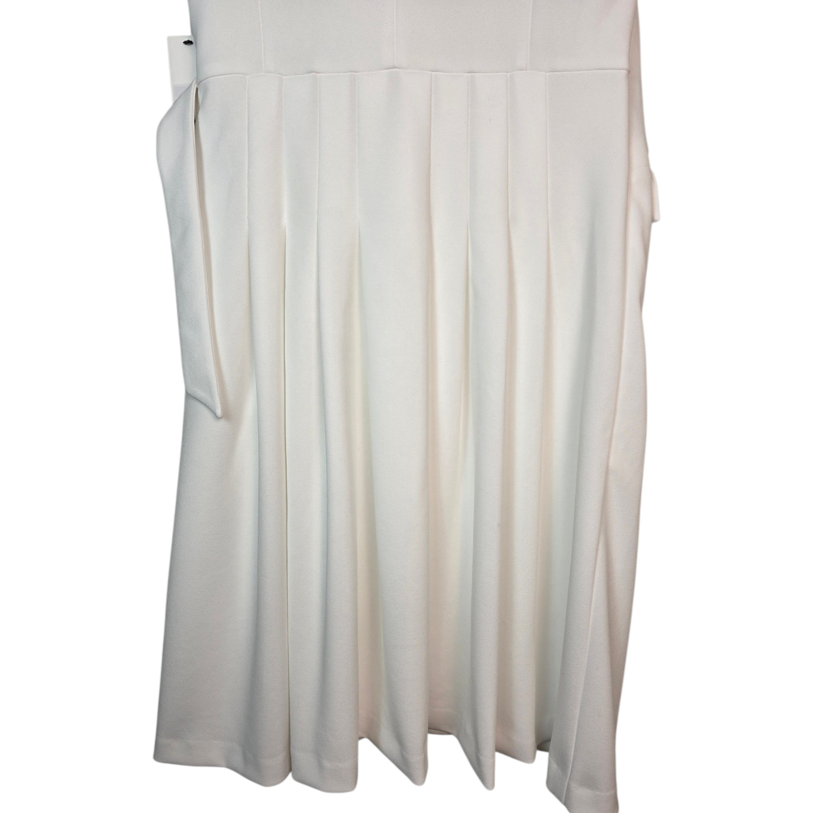 Calvin Klein White Belted Sheath Dress Size 6 Sleeveless RP $146 Elegant Blazer