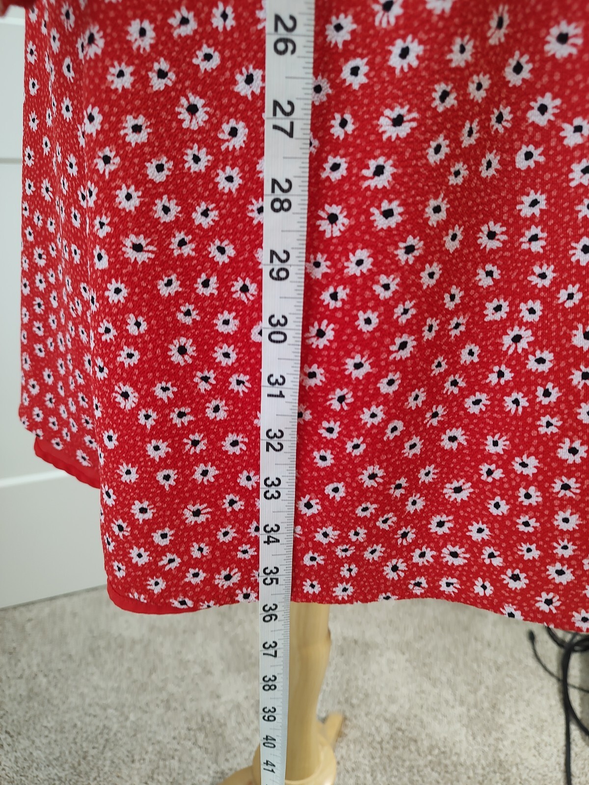 CeCe Red Floral Long Sleeve Wrap Dress XL