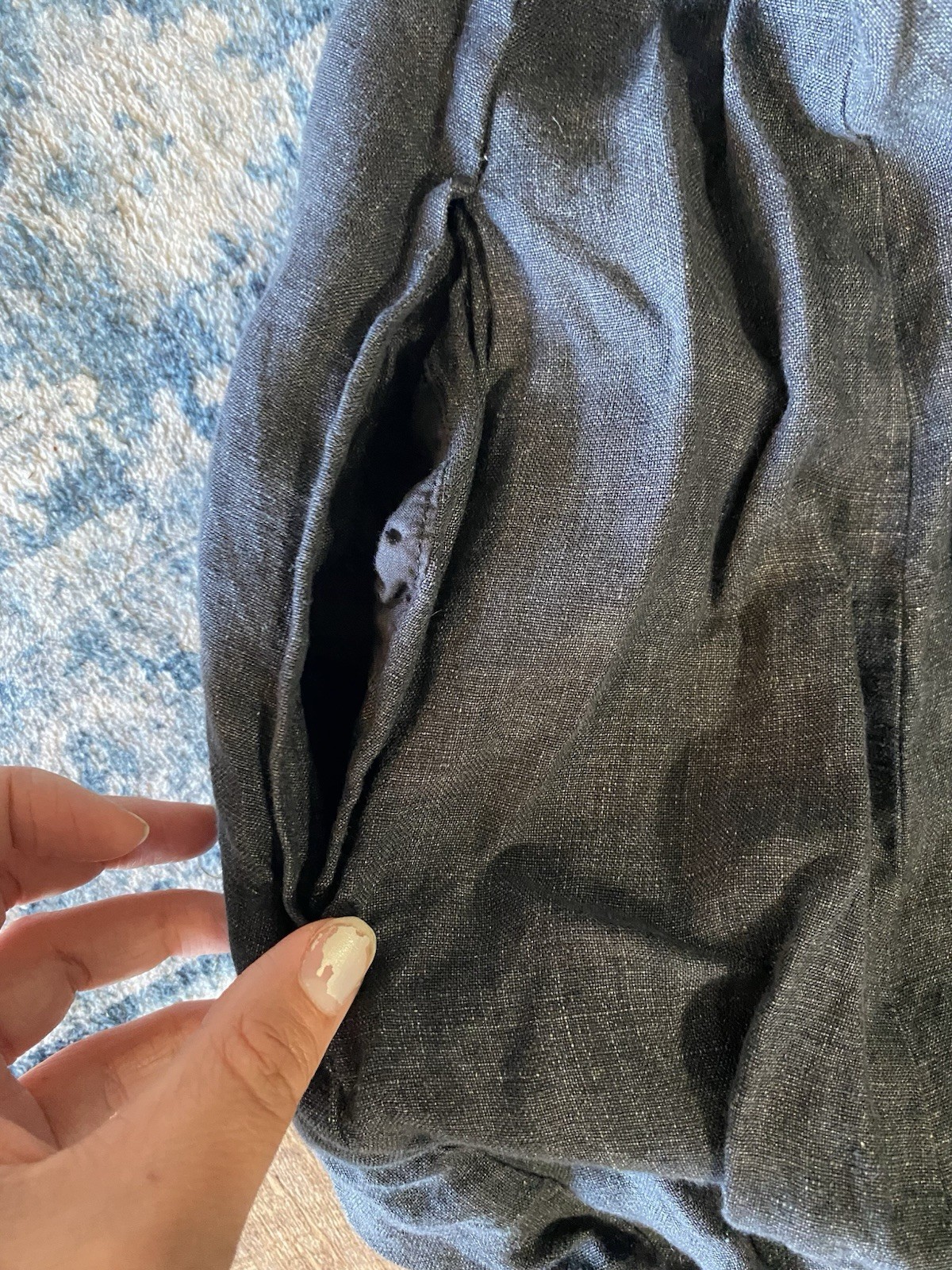 Eileen Fisher 100% Organic Linen Flowy Dress XXS